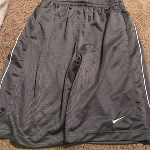 Gray Nike basketball shorts